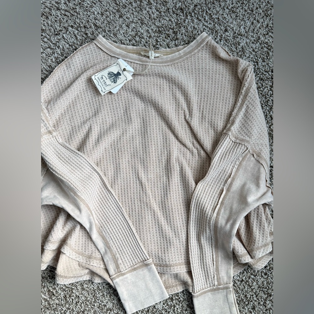 Easel waffle knit/thermal long sleeve
